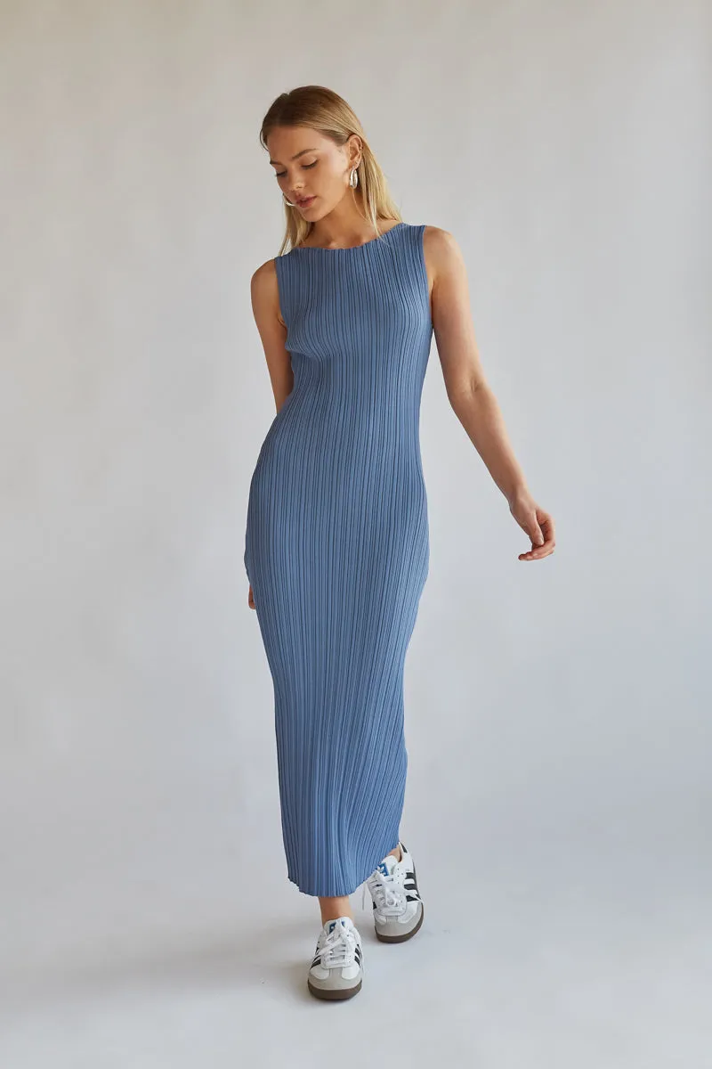 Dariann Sleeveless Ribbed Midi Dress