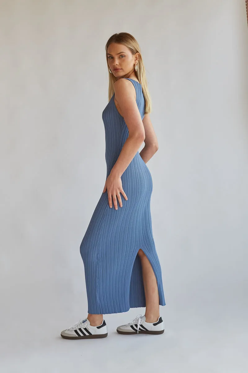 Dariann Sleeveless Ribbed Midi Dress