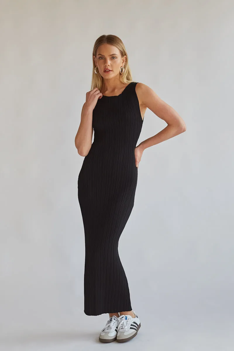 Dariann Sleeveless Ribbed Midi Dress