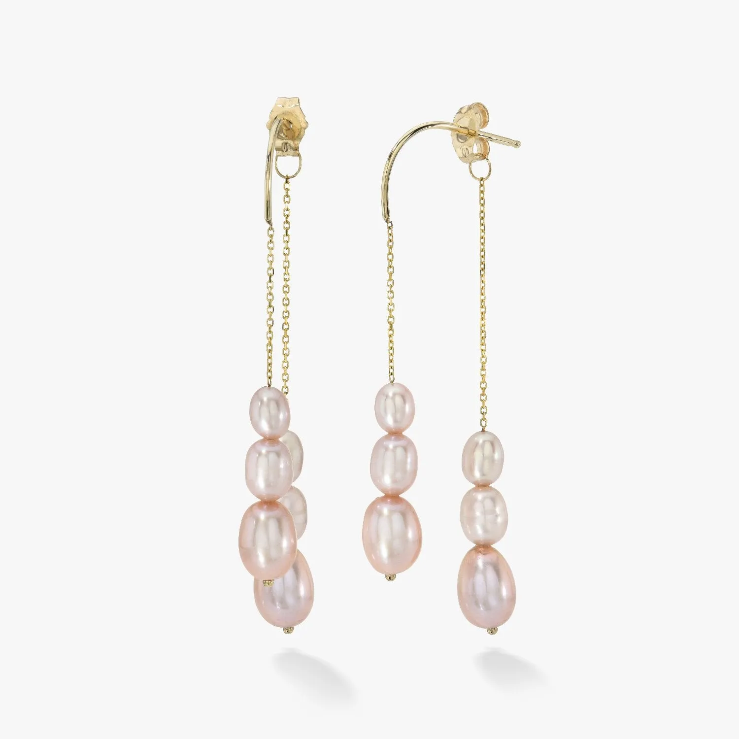 De Mira Waterfall Earrings, Blush