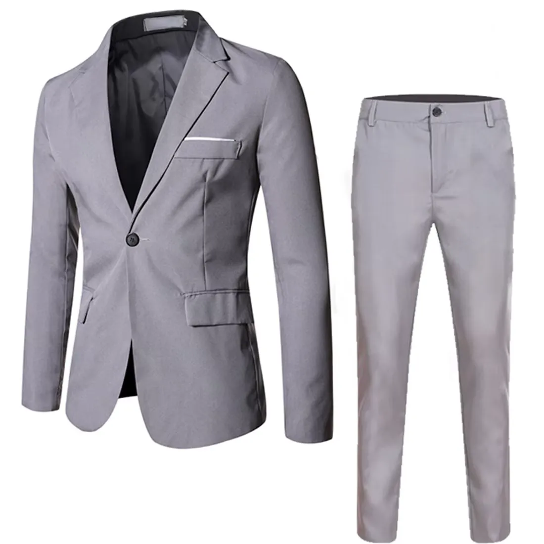 Designer Luxurious Blazers Elegant Business Pants Coats Jackets for Men's 2 Pcs Set