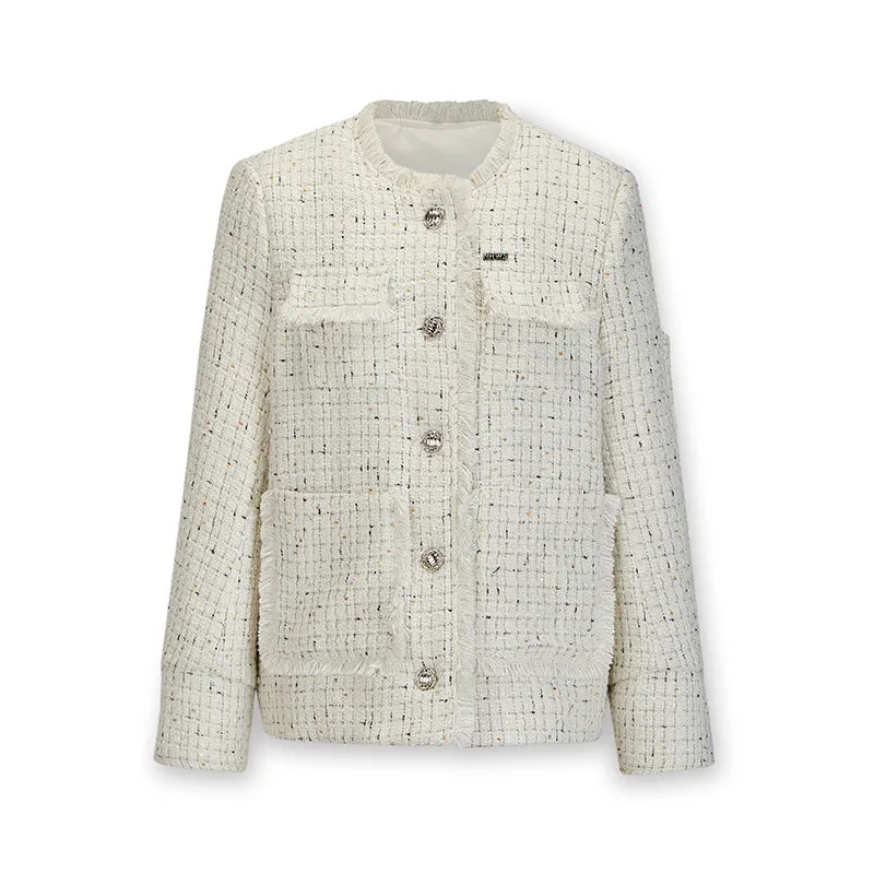 Diamond Plaza Sparkling Tweed Wool Jacket