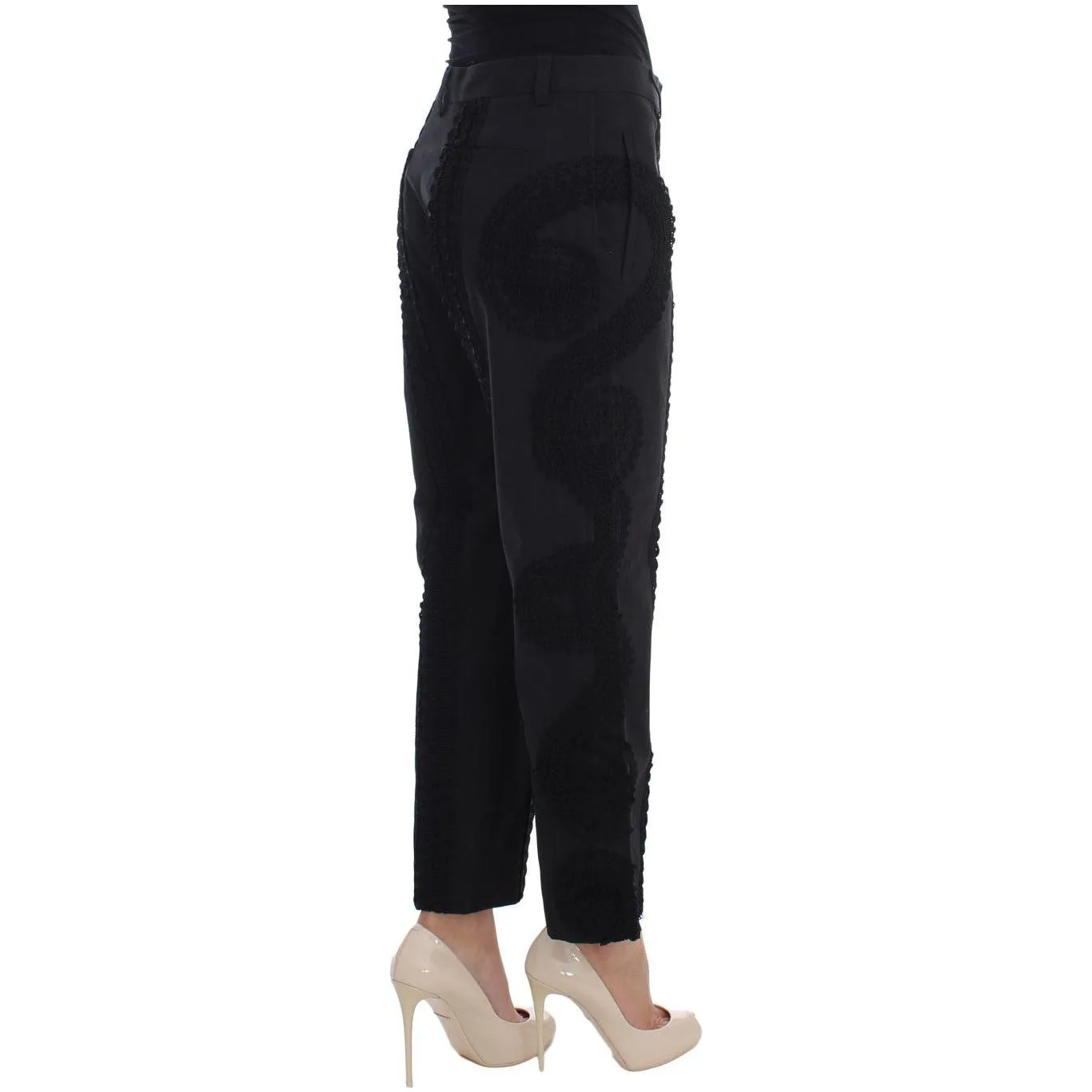 Dolce & Gabbana Elegant Black Torero Capri Pants