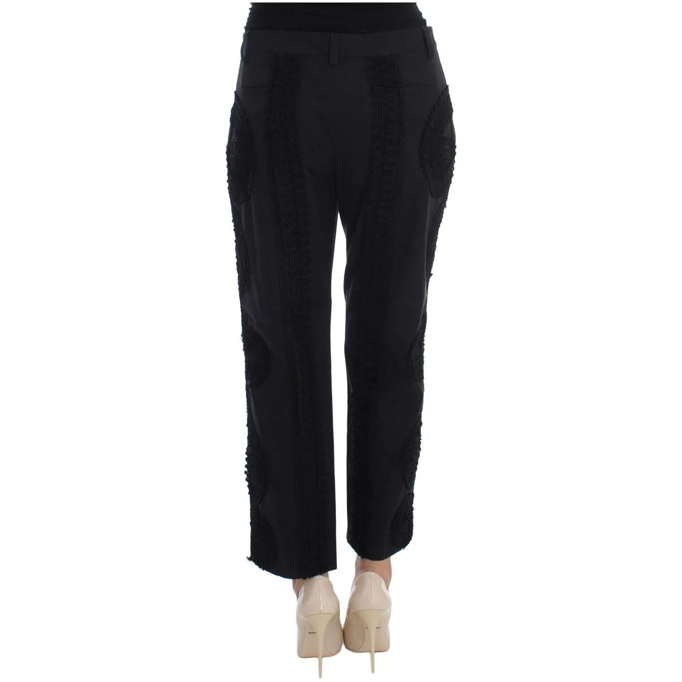 Dolce & Gabbana Elegant Black Torero Capri Pants