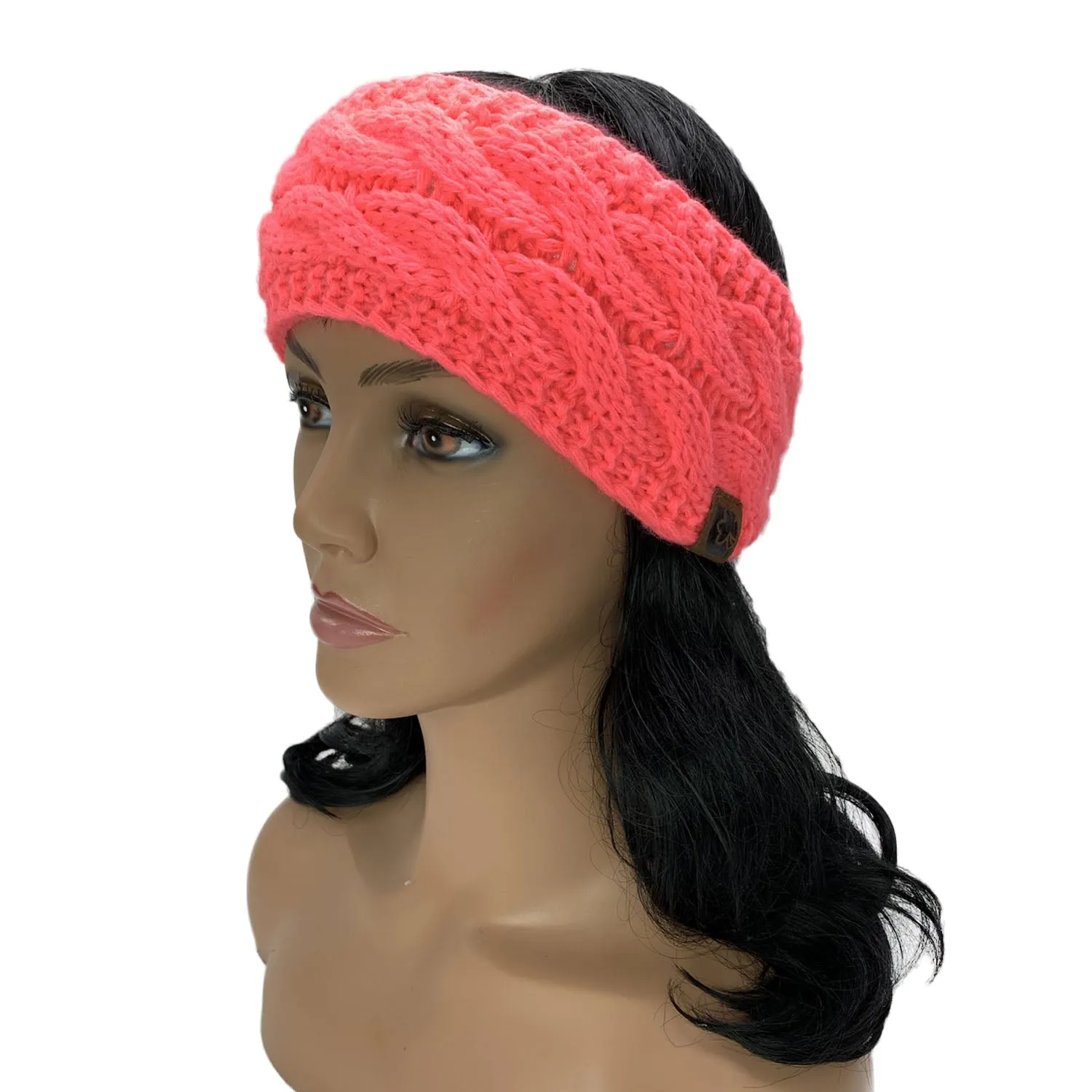 Empire Cove Reversible Headband Beanie Womens Winter Warm Solid Cable Knit