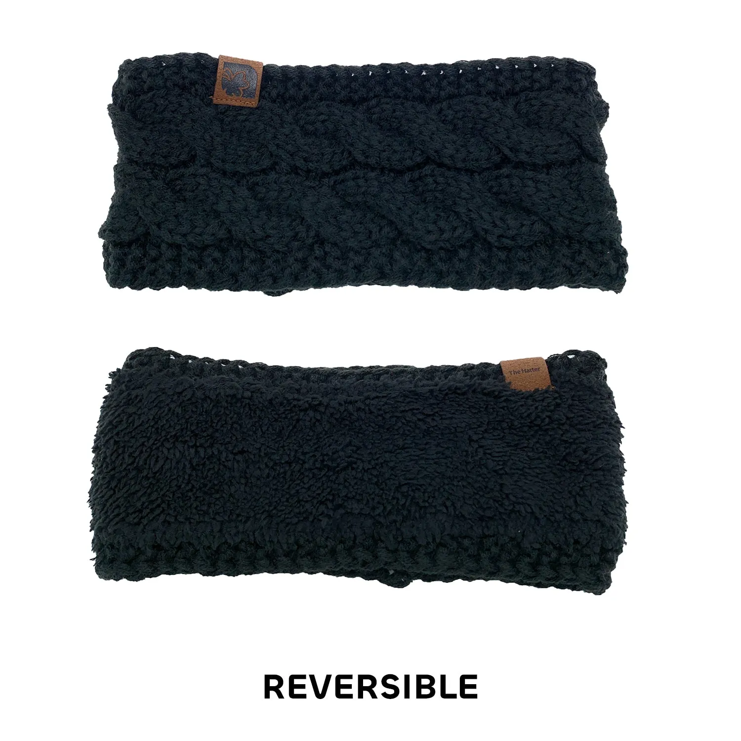 Empire Cove Reversible Headband Beanie Womens Winter Warm Solid Cable Knit