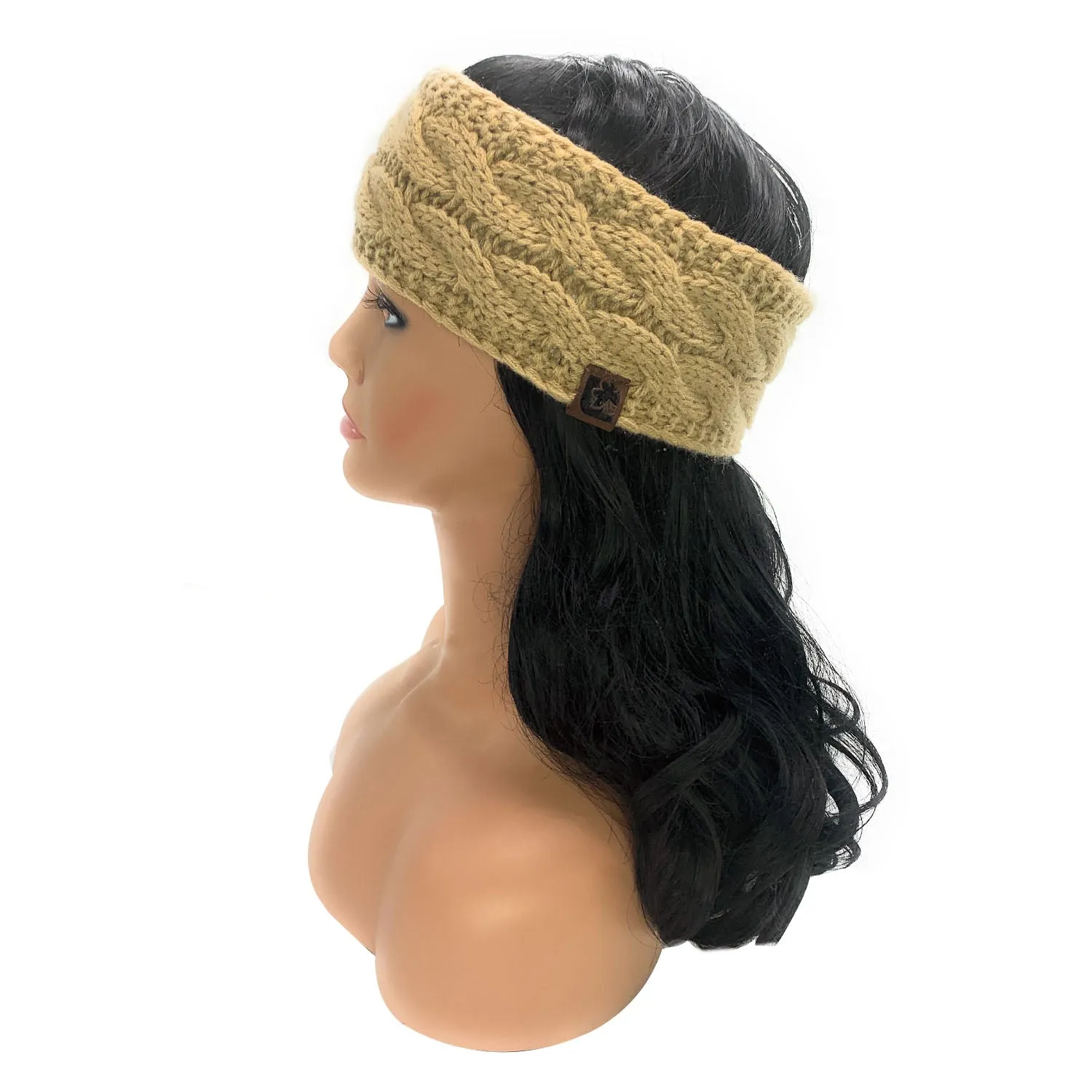 Empire Cove Reversible Headband Beanie Womens Winter Warm Solid Cable Knit