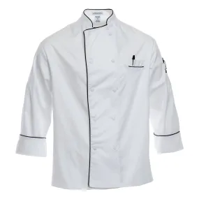 Executive Chef Coat with Cloth-Covered Buttons and Piping 5555