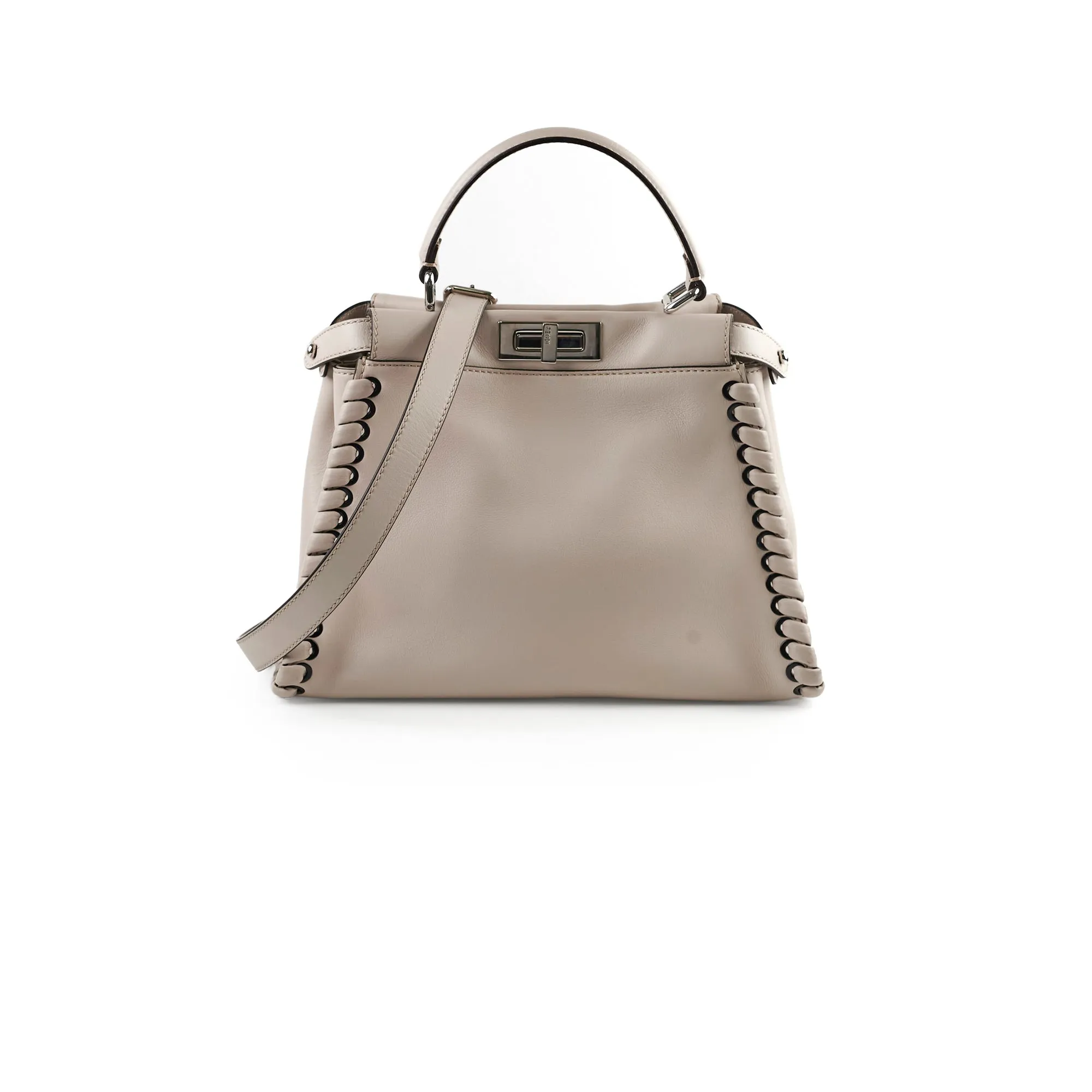 Fendi Peekaboo Calfskin Medium Two-way Grey