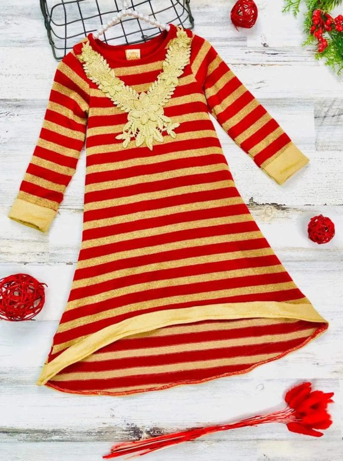 Festive Fun Hi-Lo Sweater Dress