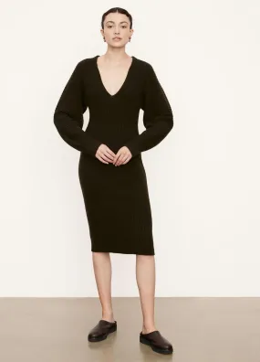 Fitted Dolman Sleeve Dress in Dark Night Fern