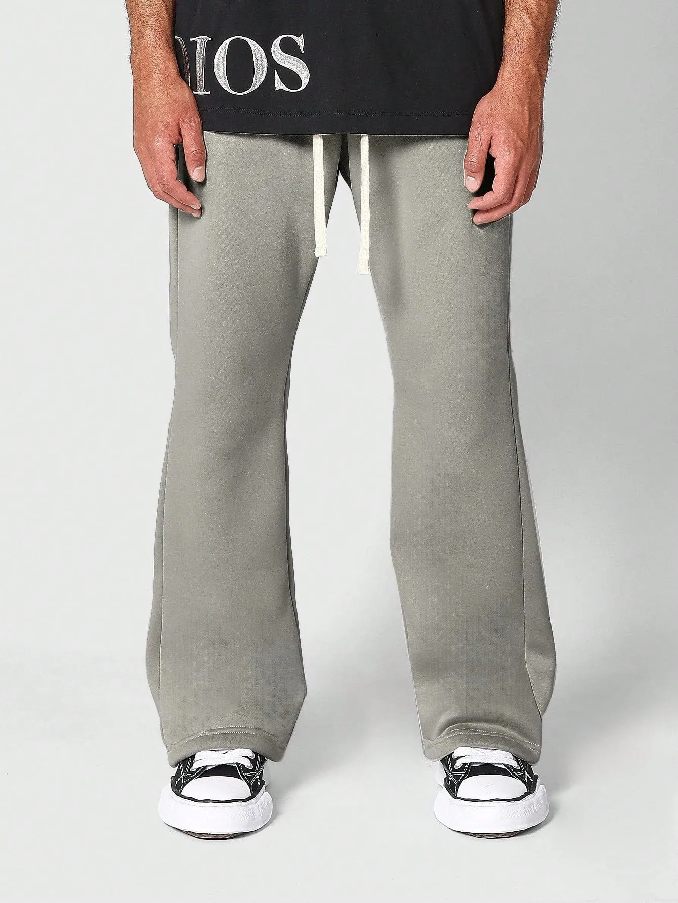 Flare Fit Sweatpants With Drawcords