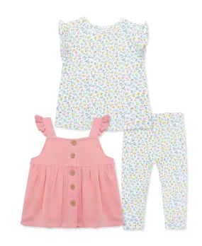 Floral 3-Piece Toddler Play Set (2T-4T)