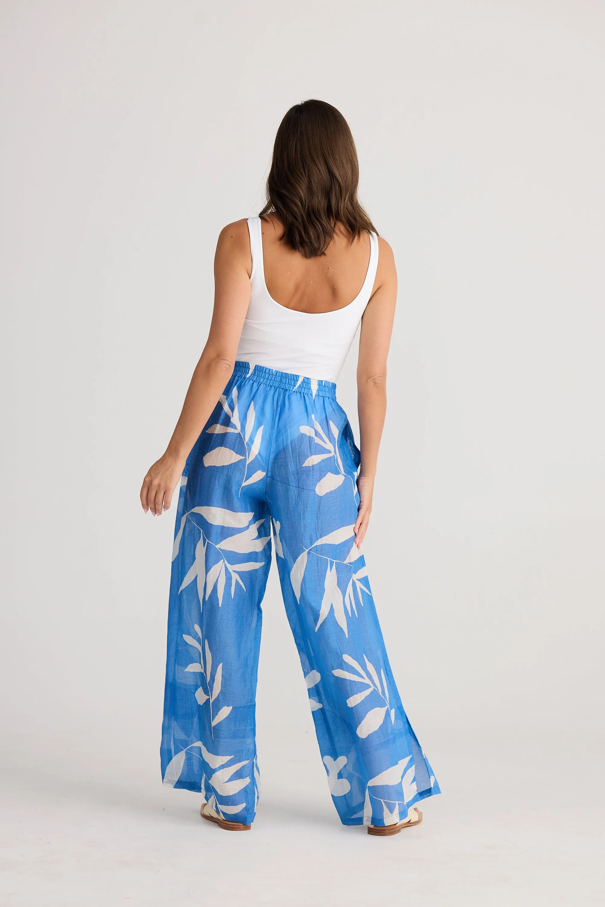 Fly Away Pant - Passion Flower Blue - Cotton Silk