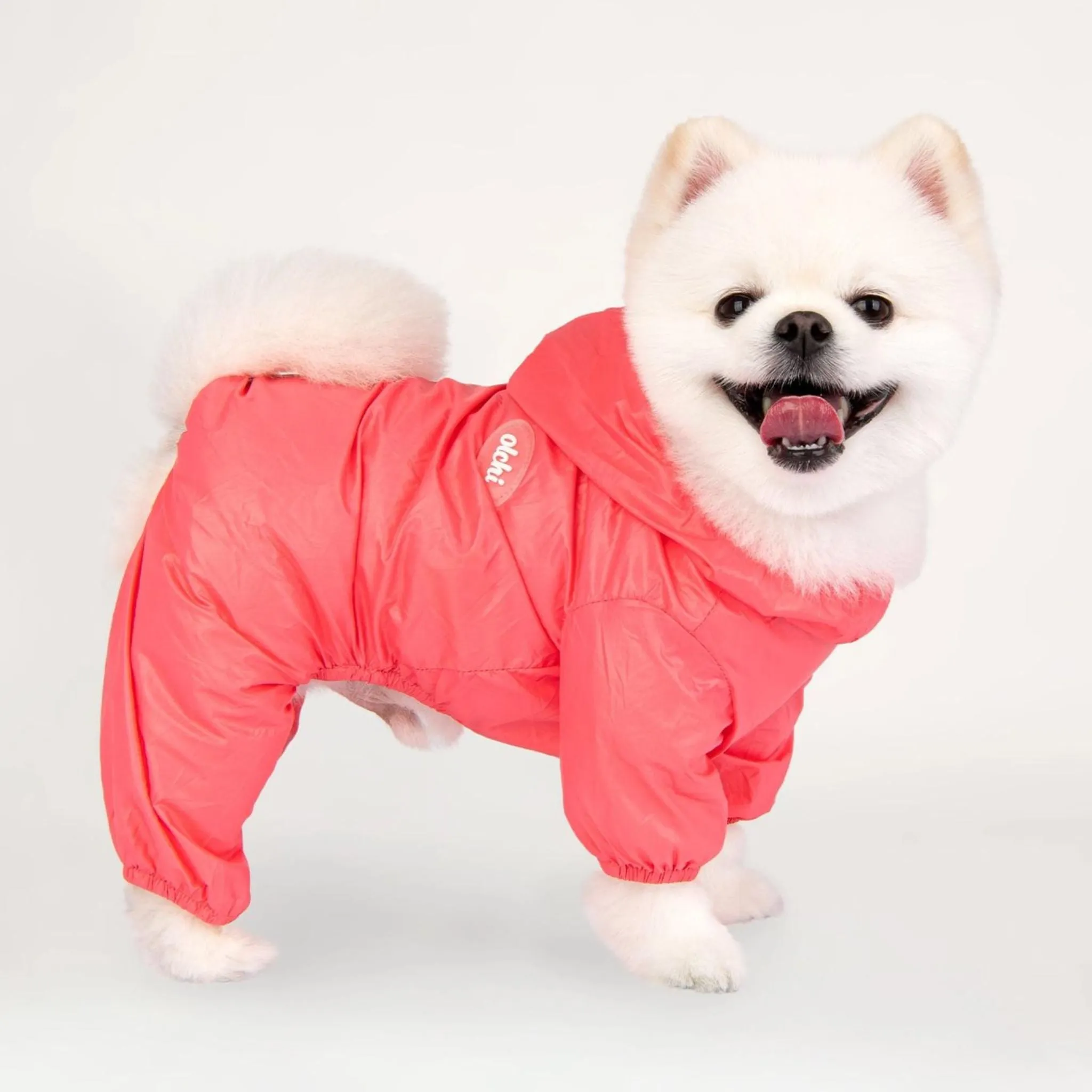 Full Coverage Pet Dog Raincoat Pink