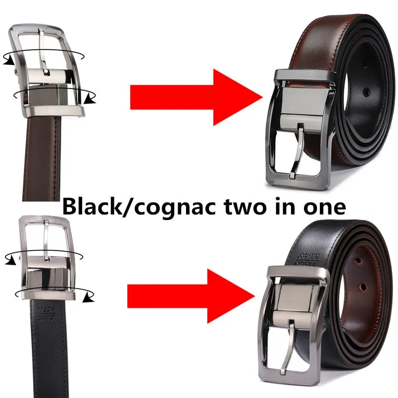 Funki Buys | Belts | Men's Leather Reversible Belt | Rotatable