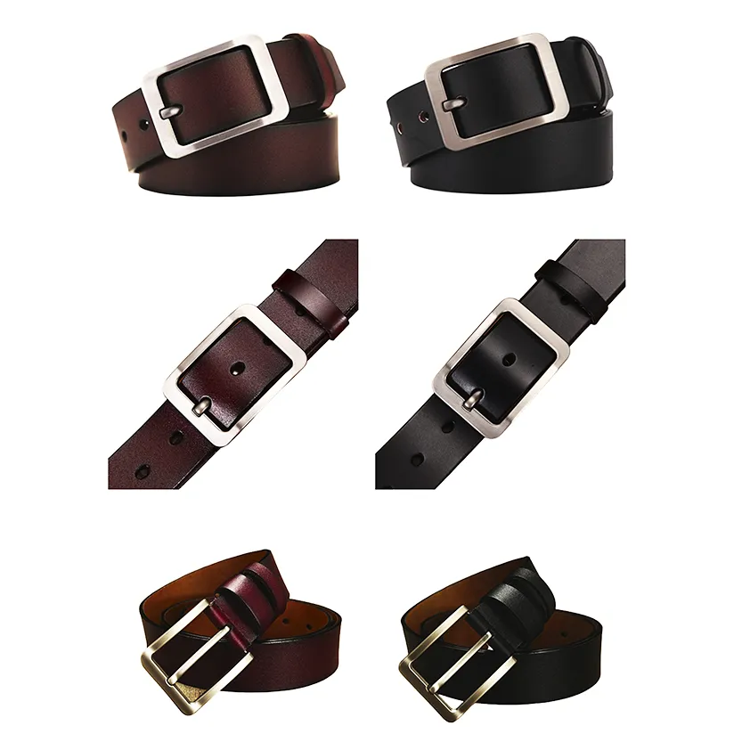 Funki Buys | Belts | Men's Leather Strap Luxury Pin Buckle Belt