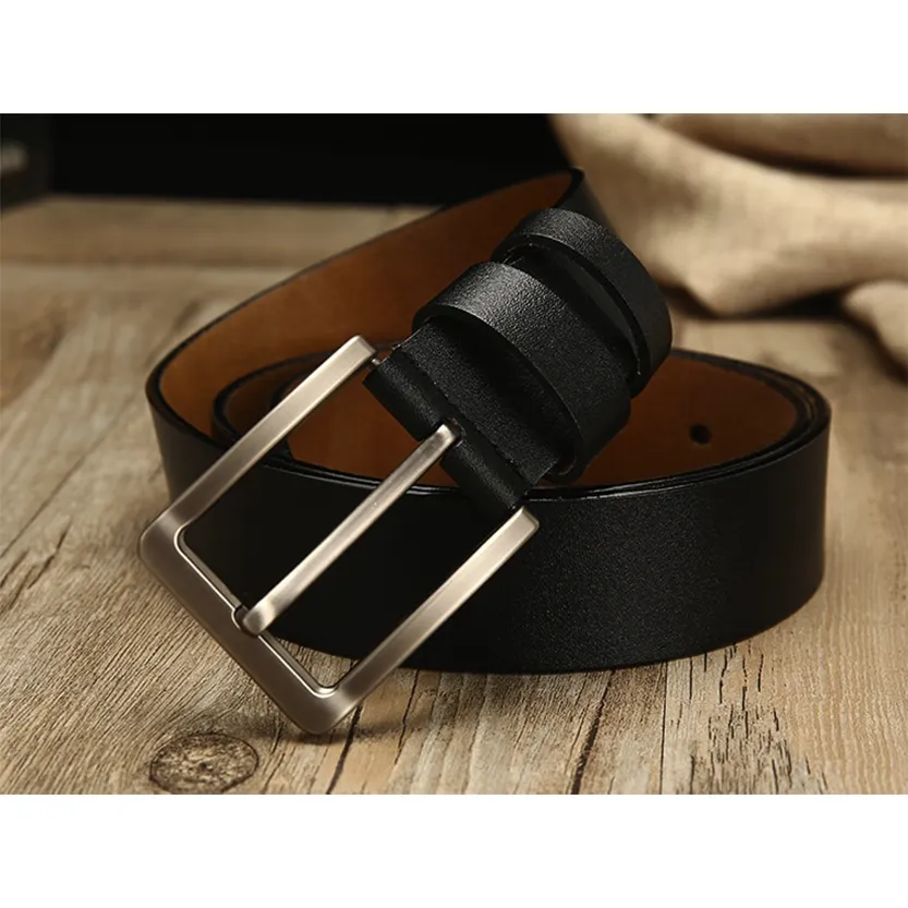 Funki Buys | Belts | Men's Leather Strap Luxury Pin Buckle Belt