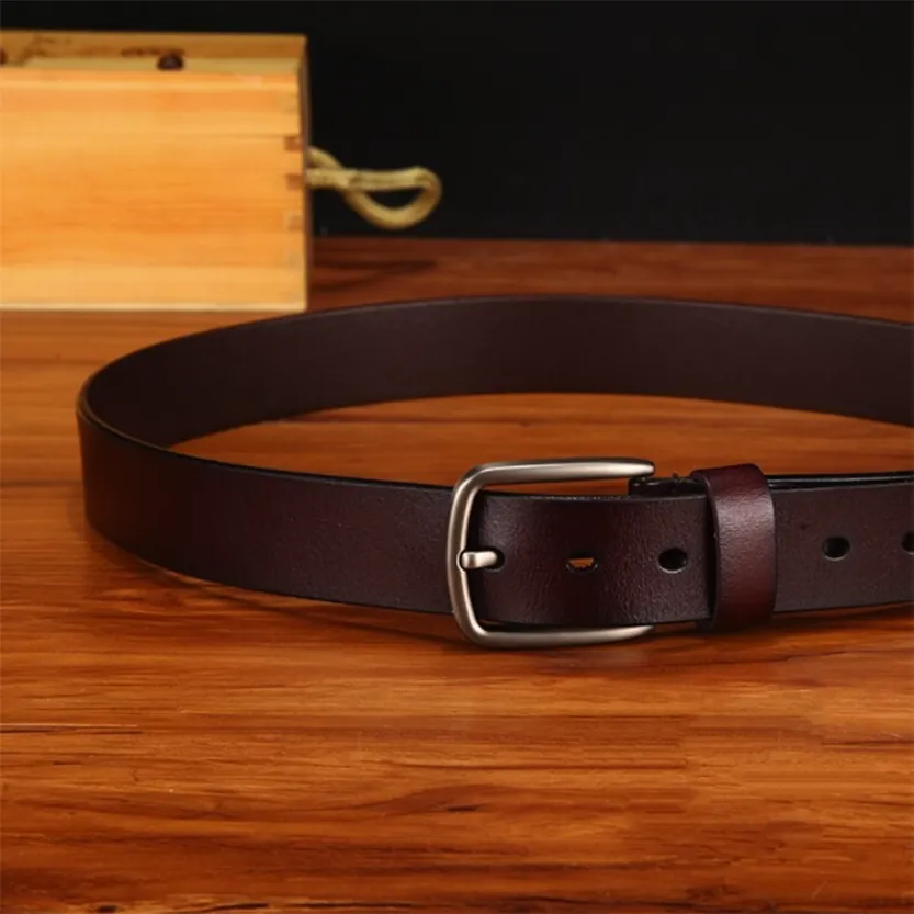 Funki Buys | Belts | Men's Leather Strap Luxury Pin Buckle Belt