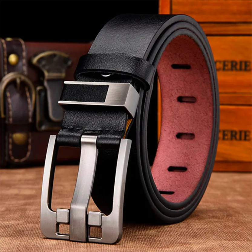 Funki Buys | Belts | Men's Leather Strap Luxury Pin Buckle Belt