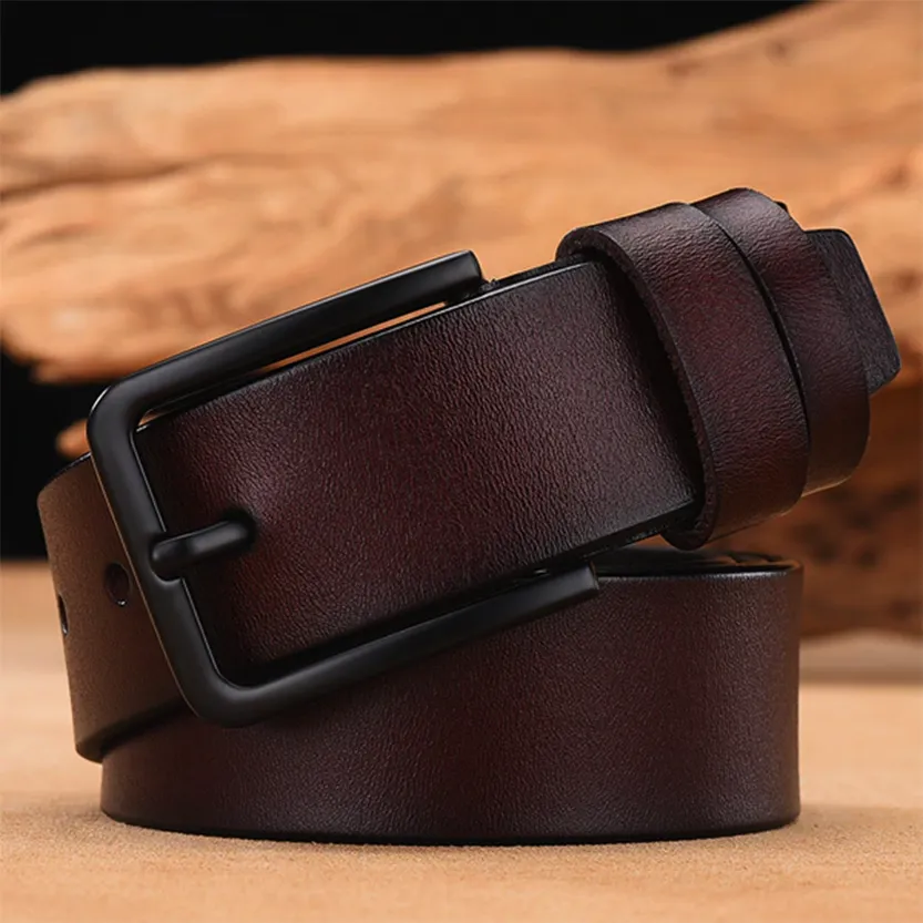 Funki Buys | Belts | Men's Leather Strap Luxury Pin Buckle Belt