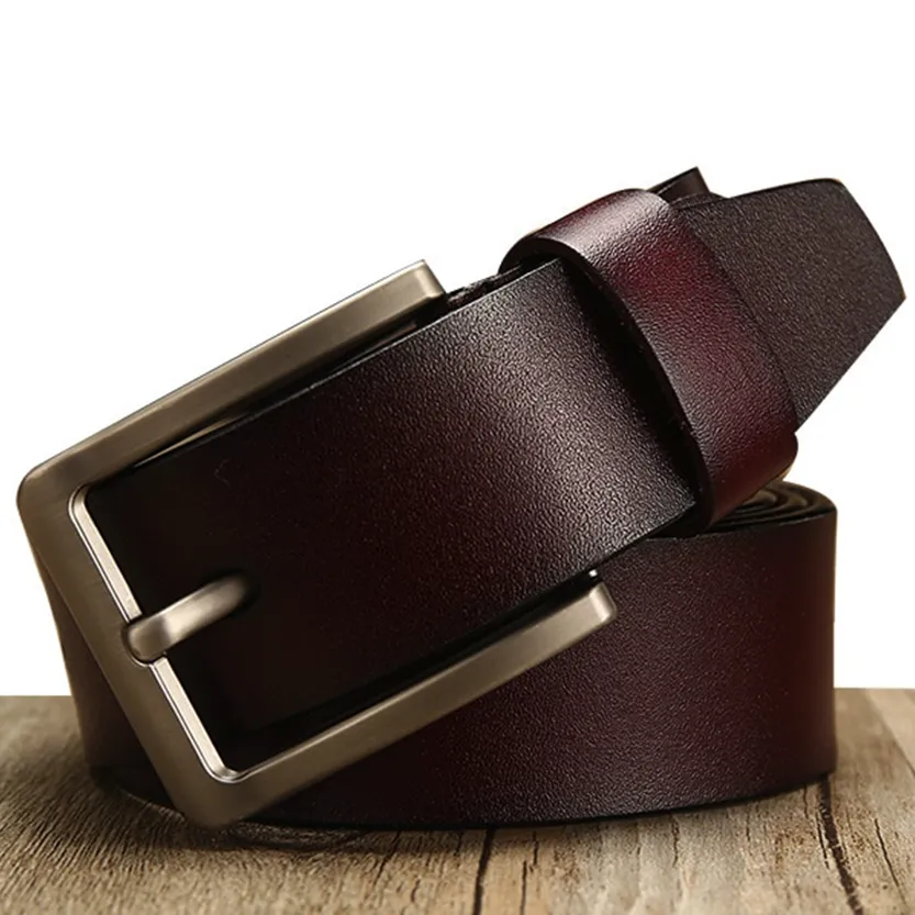 Funki Buys | Belts | Men's Leather Strap Luxury Pin Buckle Belt