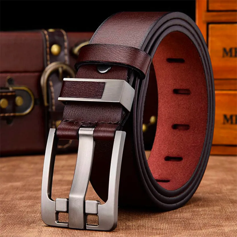 Funki Buys | Belts | Men's Leather Strap Luxury Pin Buckle Belt