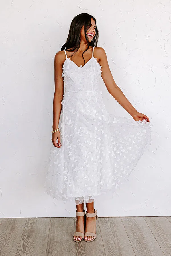 Garden Party Glow Midi in White