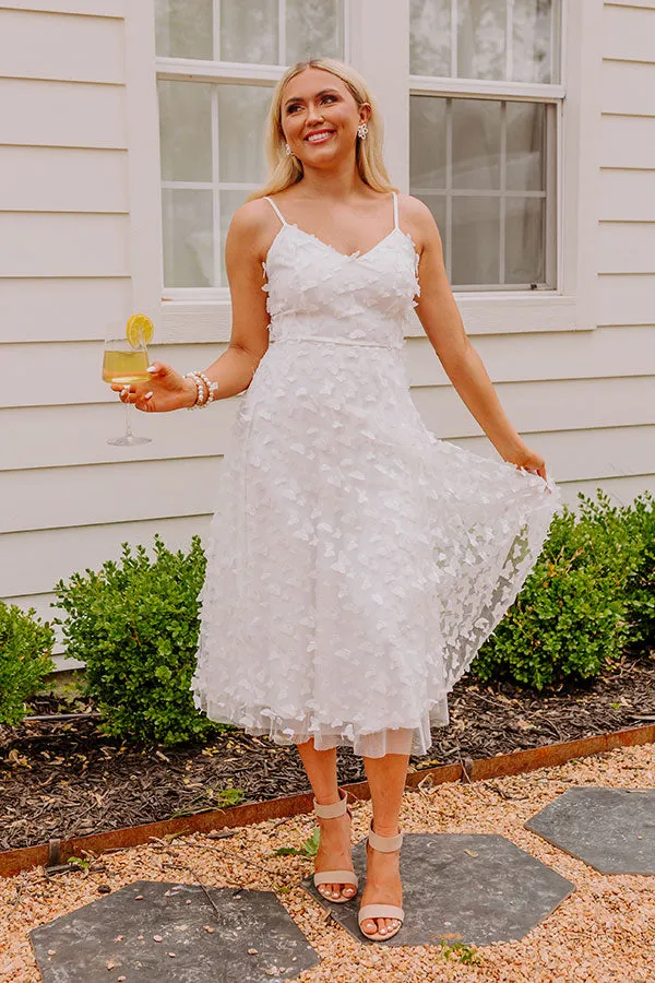 Garden Party Glow Midi in White