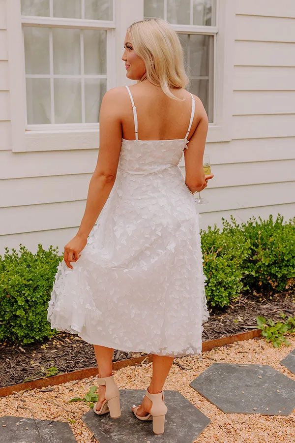 Garden Party Glow Midi in White