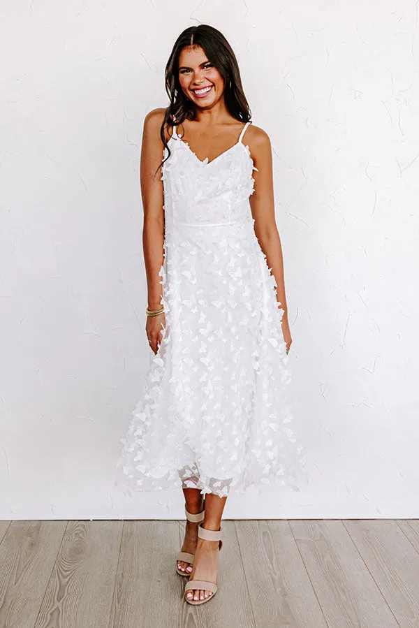 Garden Party Glow Midi in White