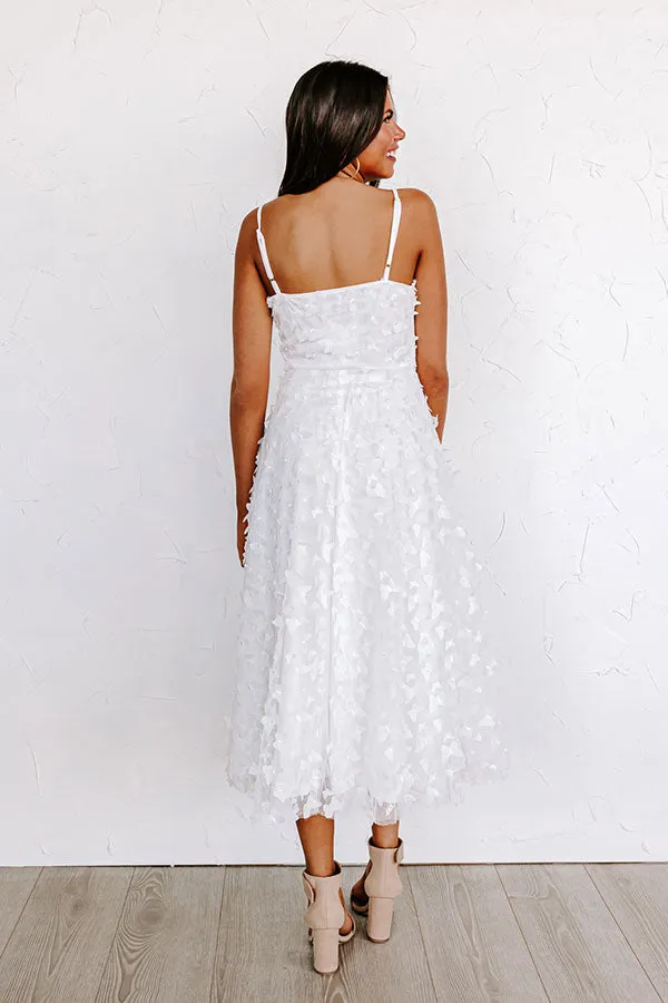 Garden Party Glow Midi in White