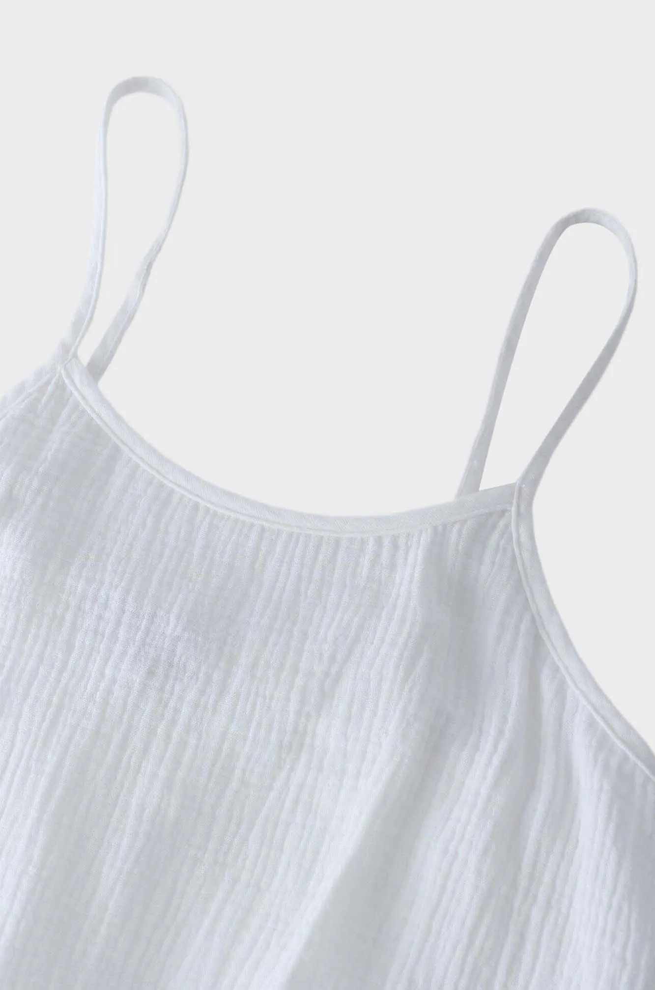 Gauze Slip Dress-Ivory