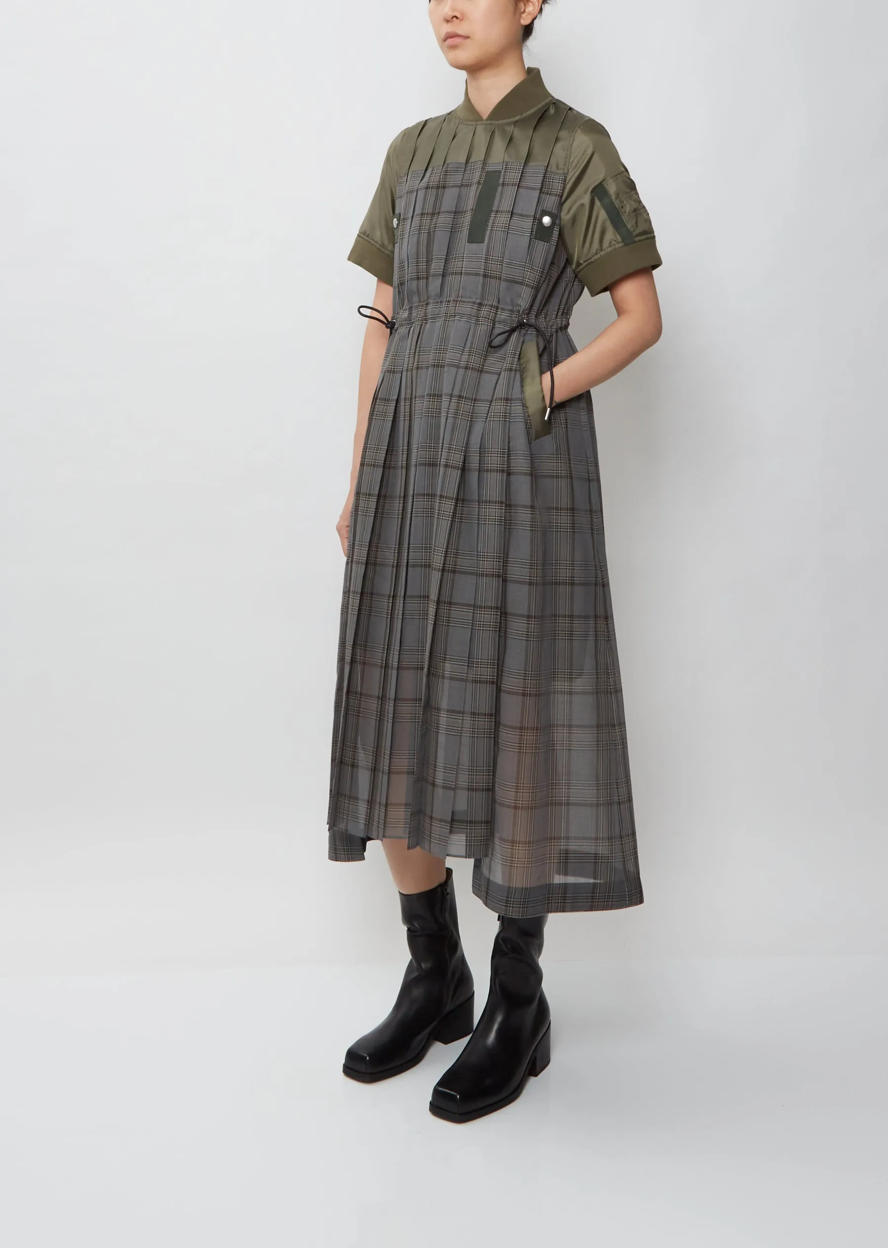 Glen Check Mix Dress