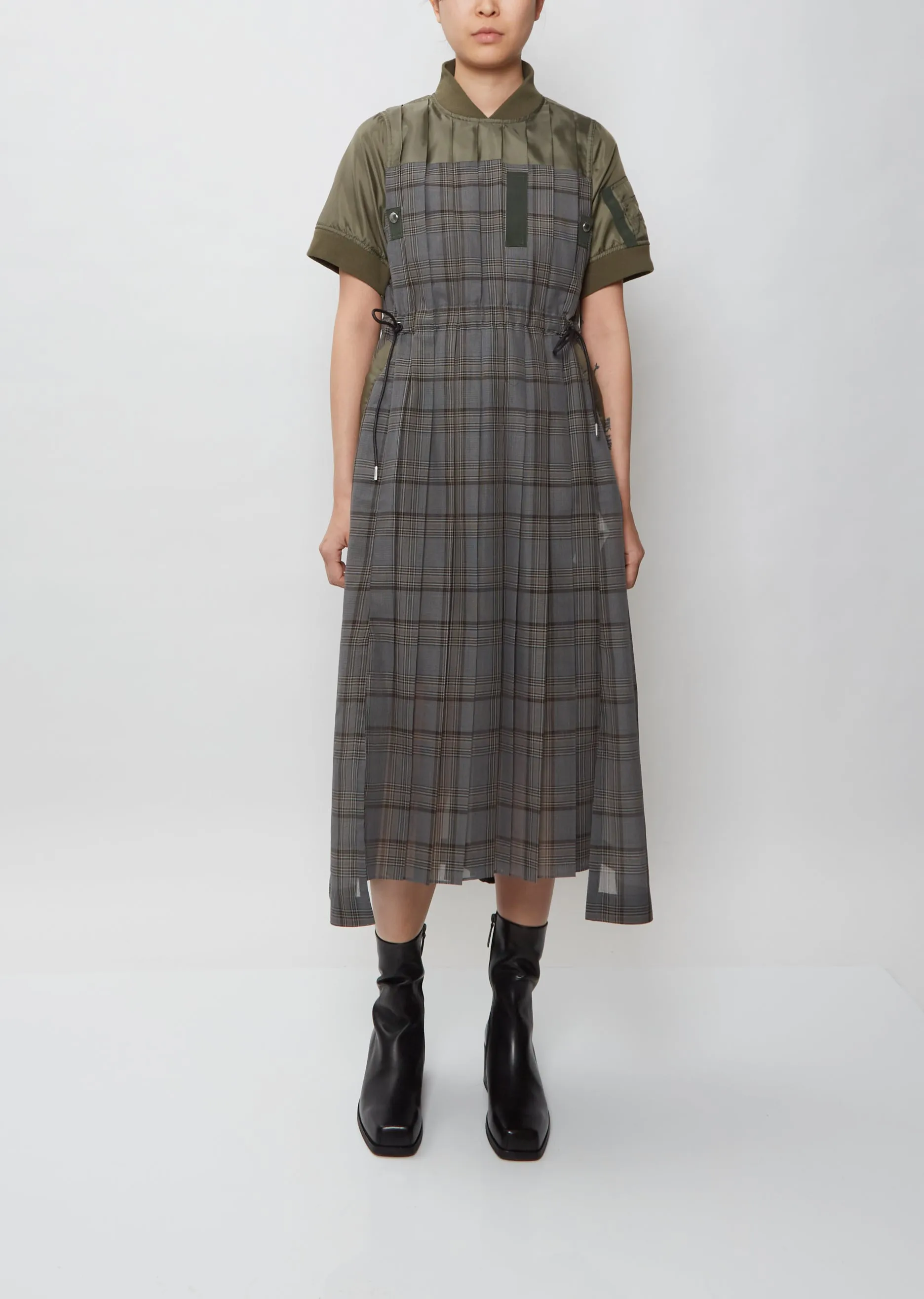 Glen Check Mix Dress