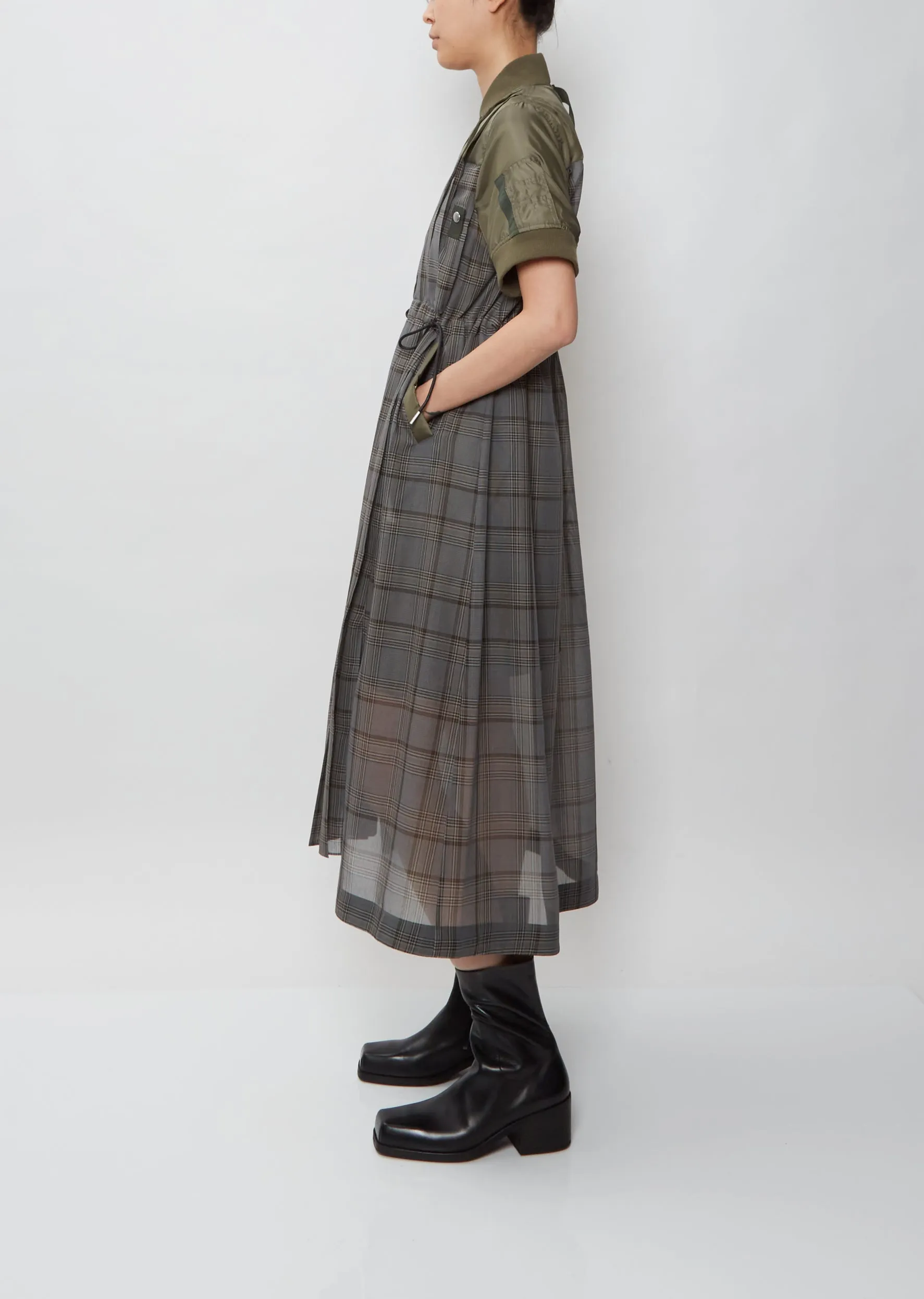 Glen Check Mix Dress