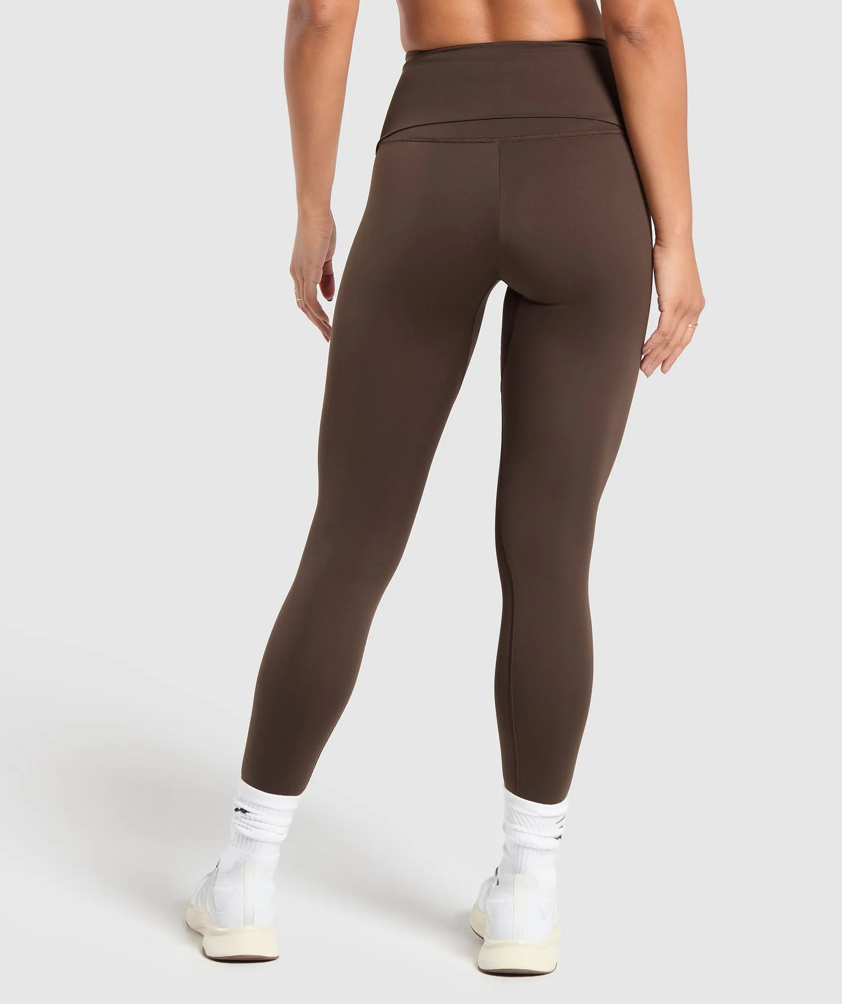 Gymshark Everyday Foldover Leggings - Archive Brown