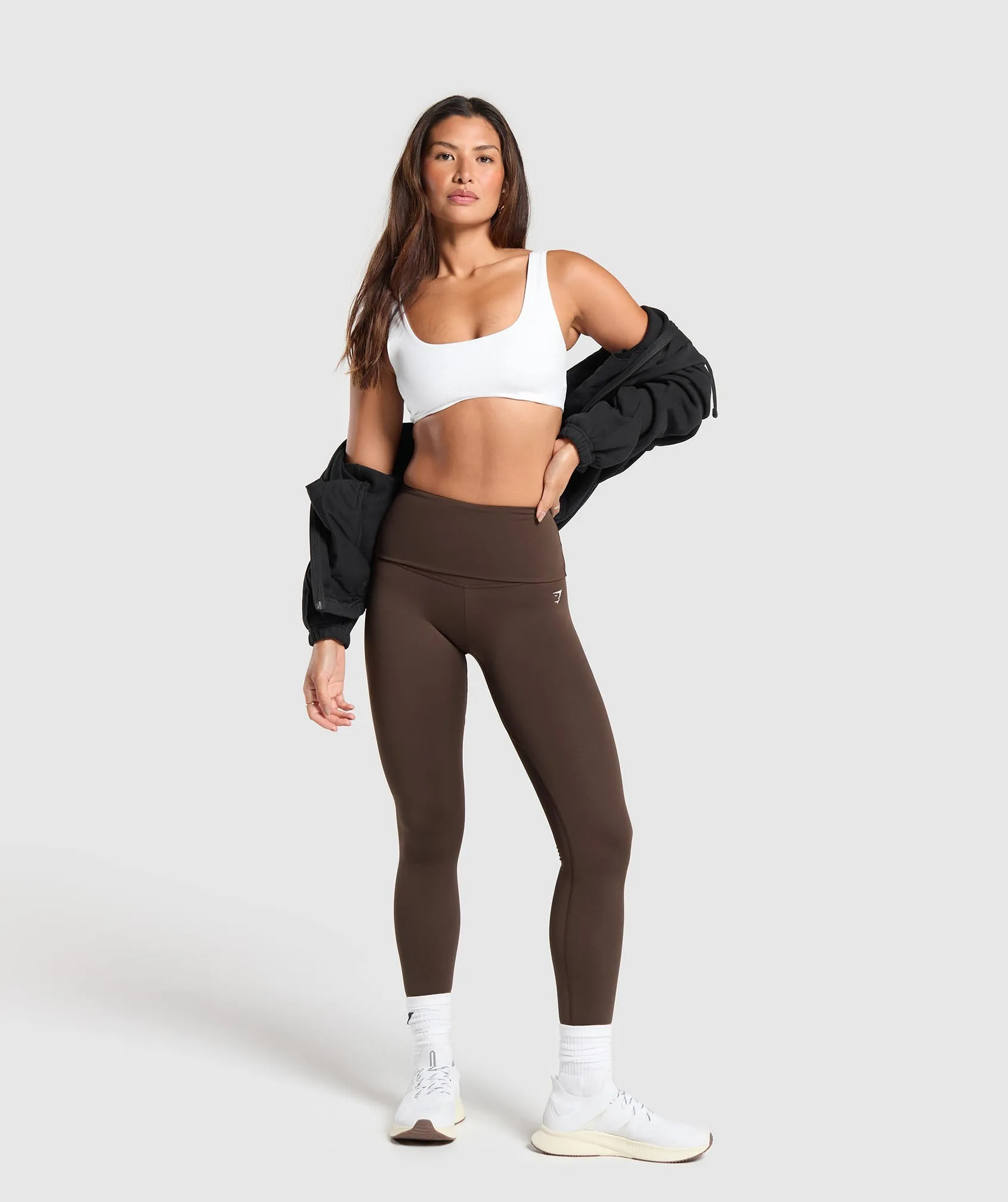 Gymshark Everyday Foldover Leggings - Archive Brown