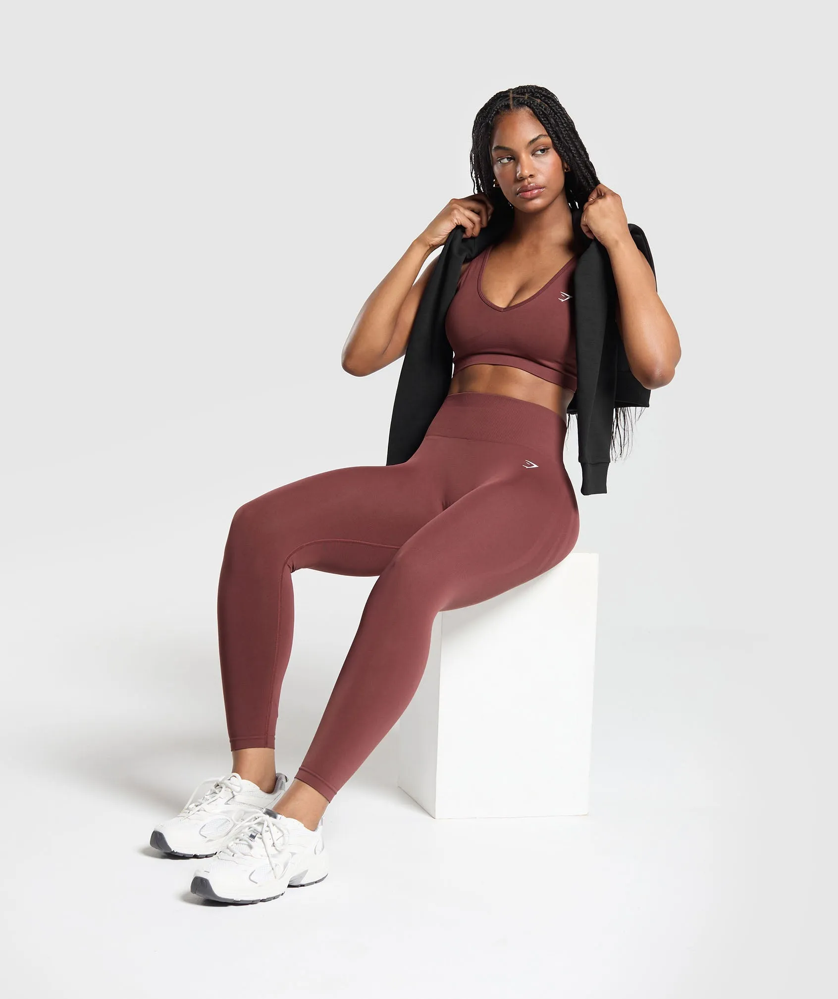 Gymshark Everyday Seamless Leggings - Burgundy Brown