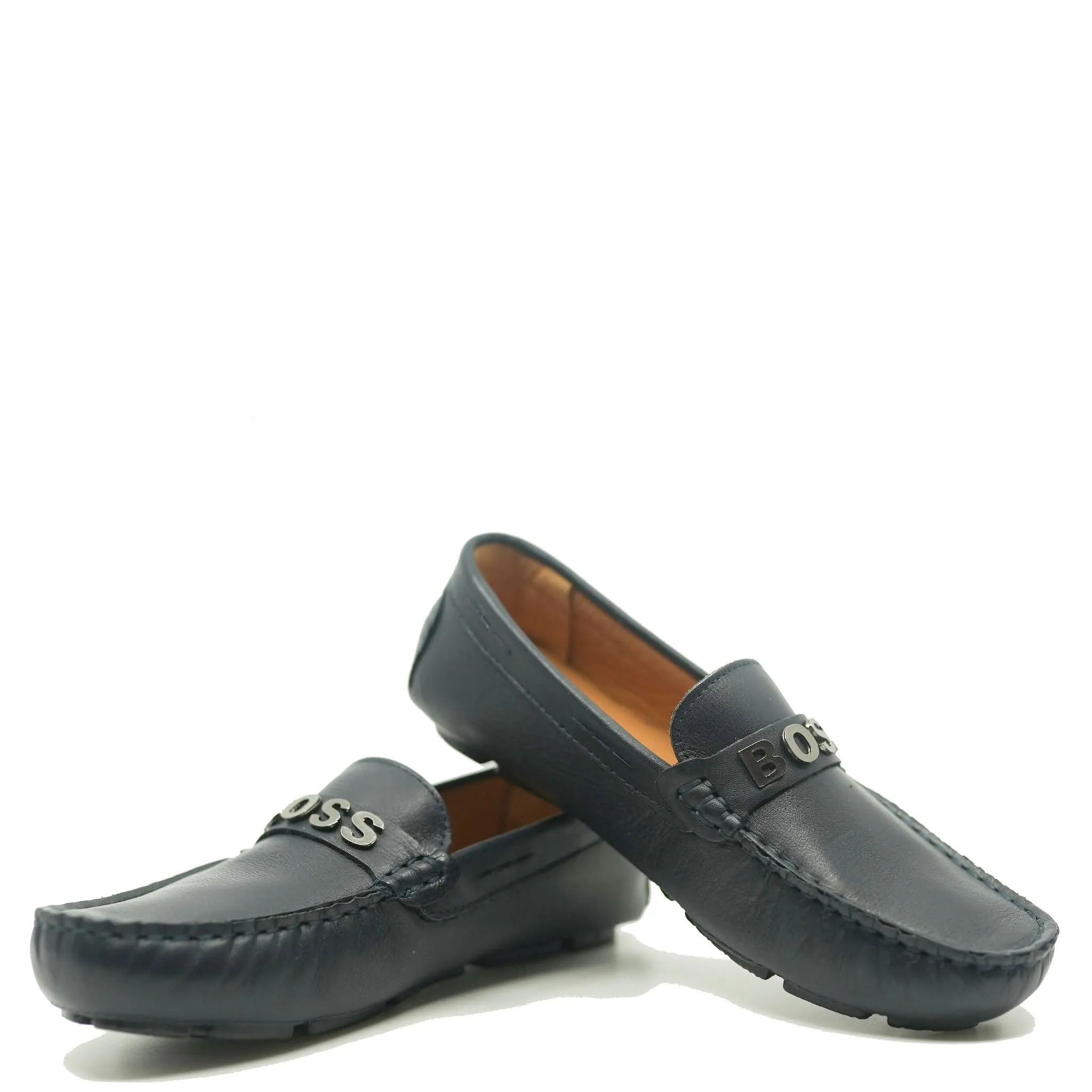 Hugo Boss Navy Leather Loafer