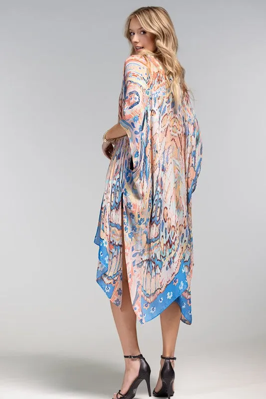 Ikat Print Kimono