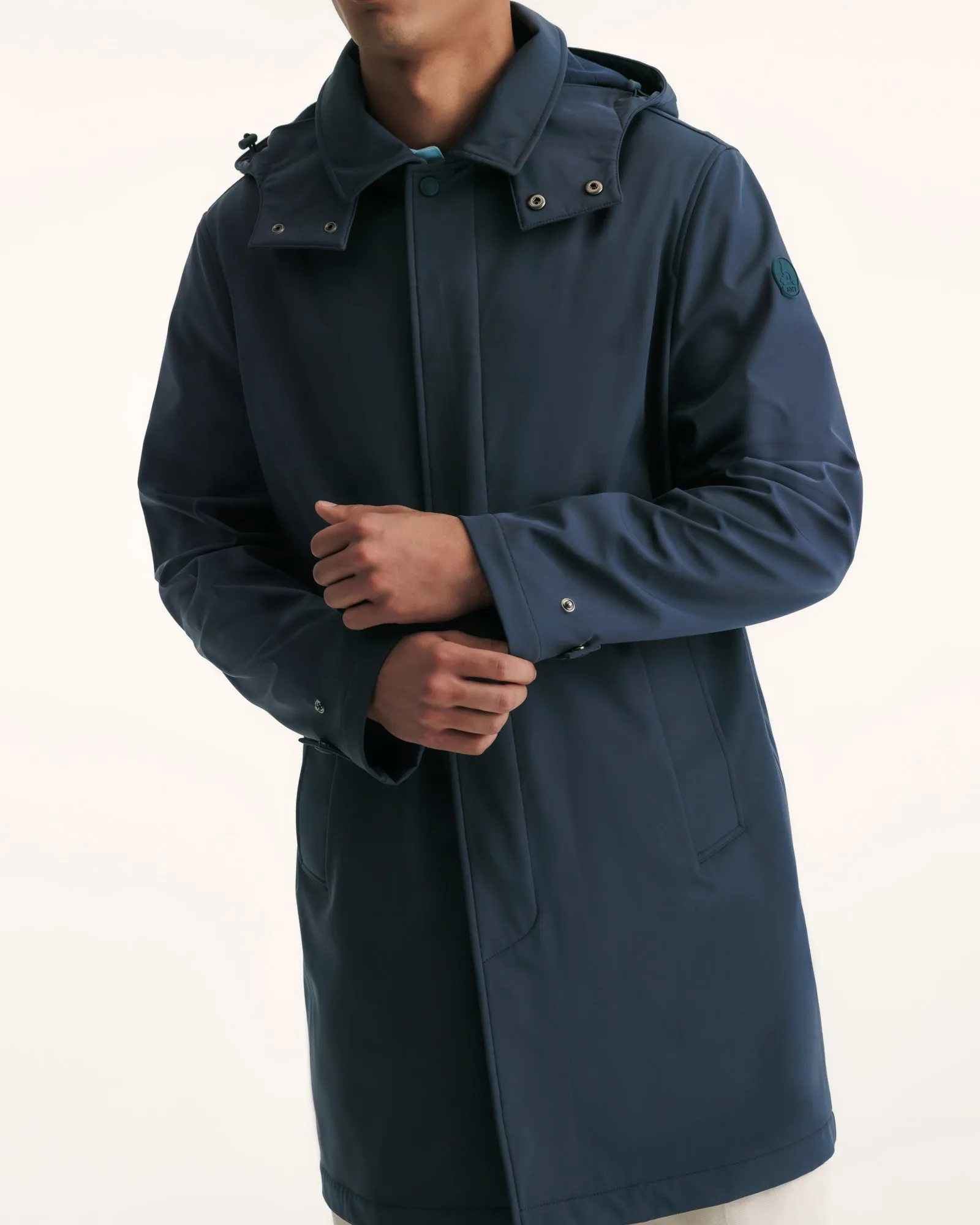 Imperméable à capuche amovible Marine Athenes