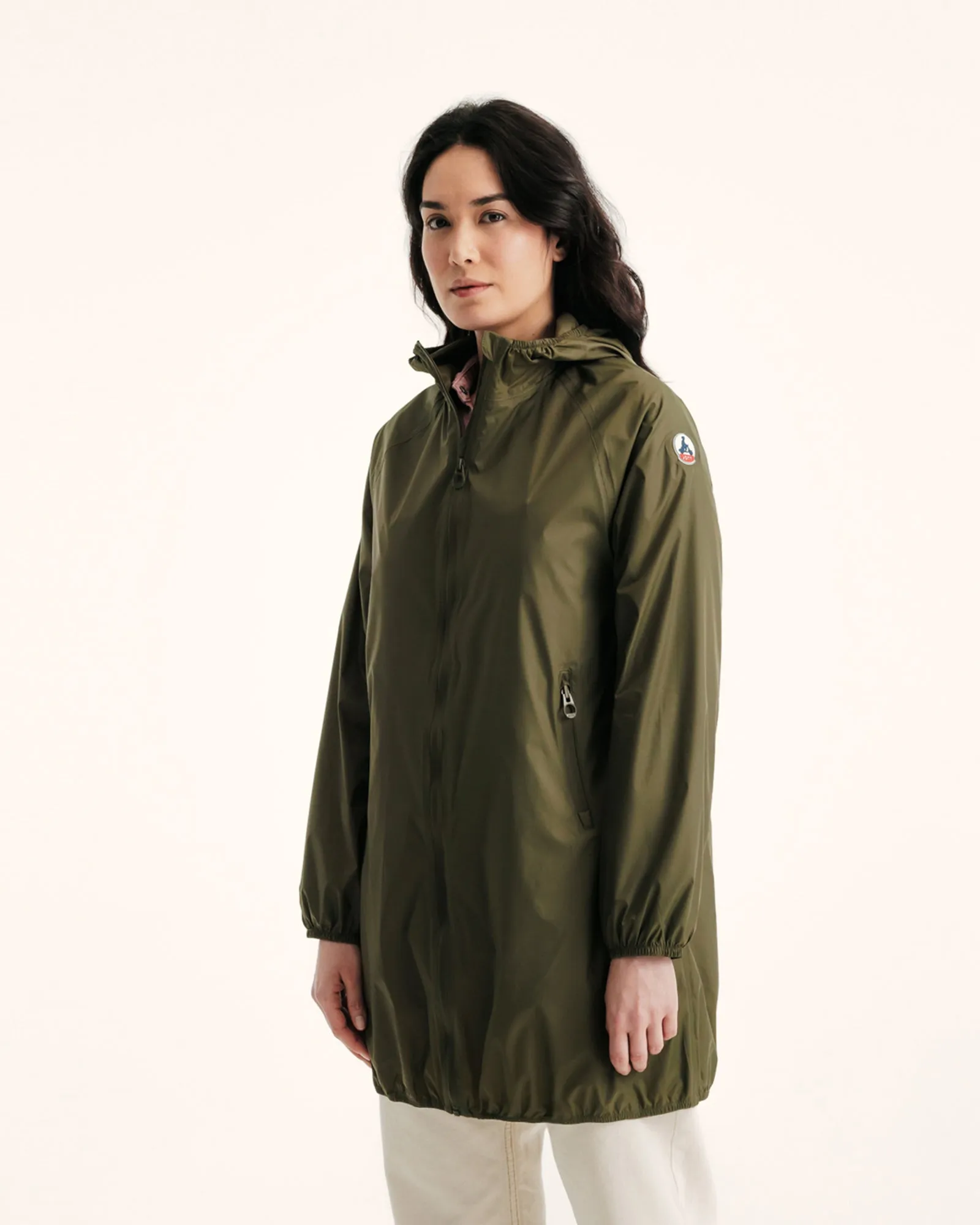 Imperméable long à capuche Army Glendale