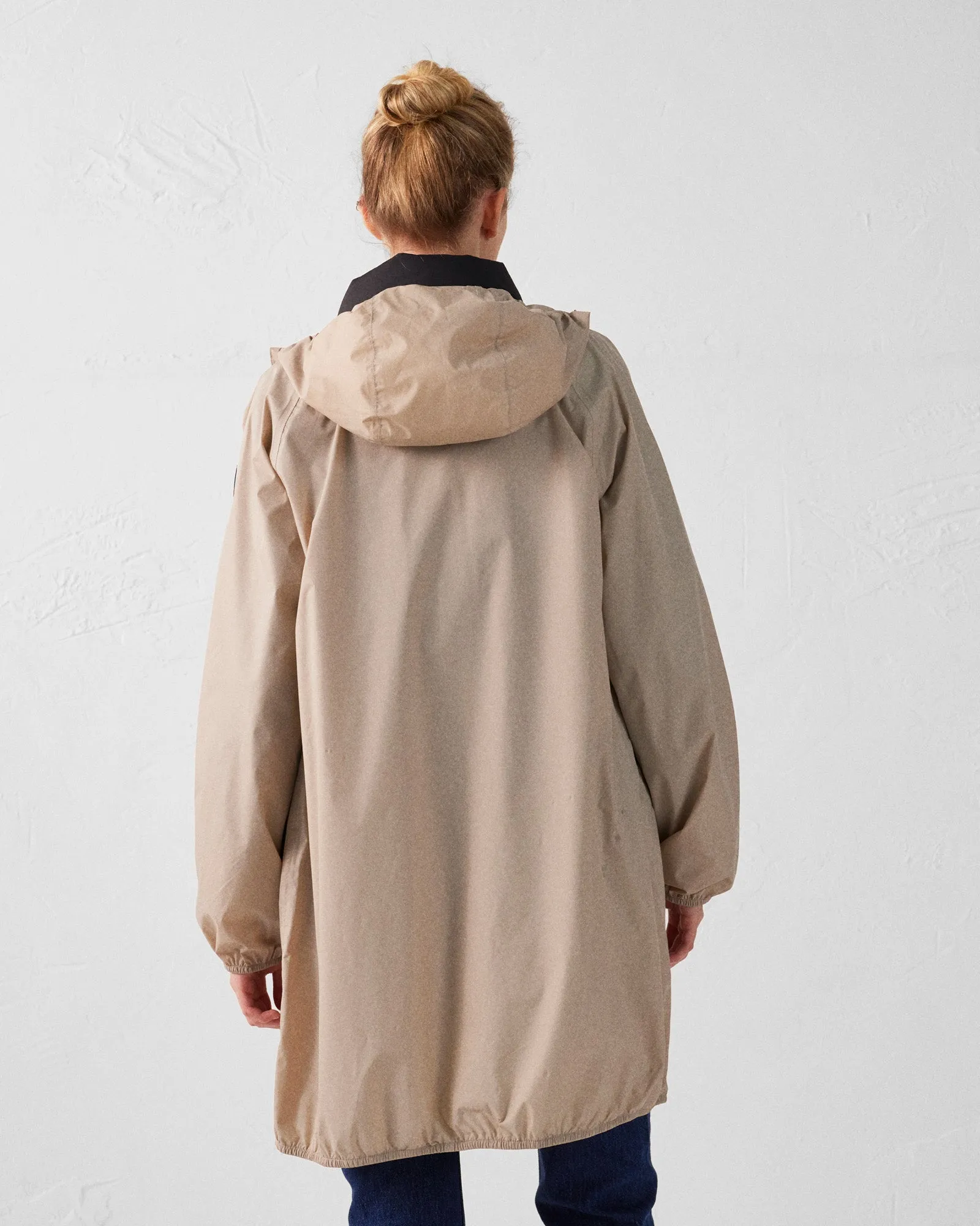 Imperméable long à capuche Beige Glendale