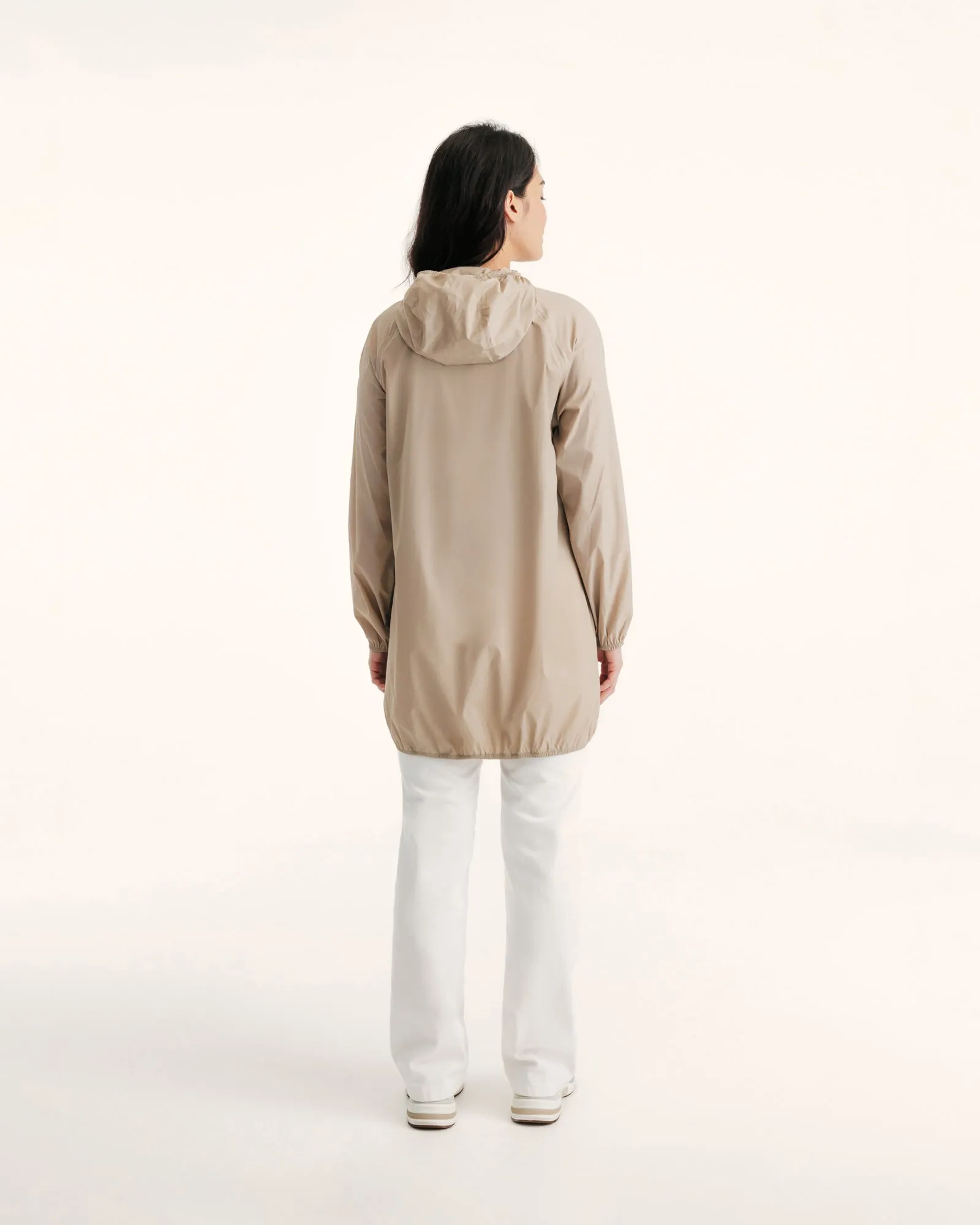 Imperméable long à capuche Beige Glendale