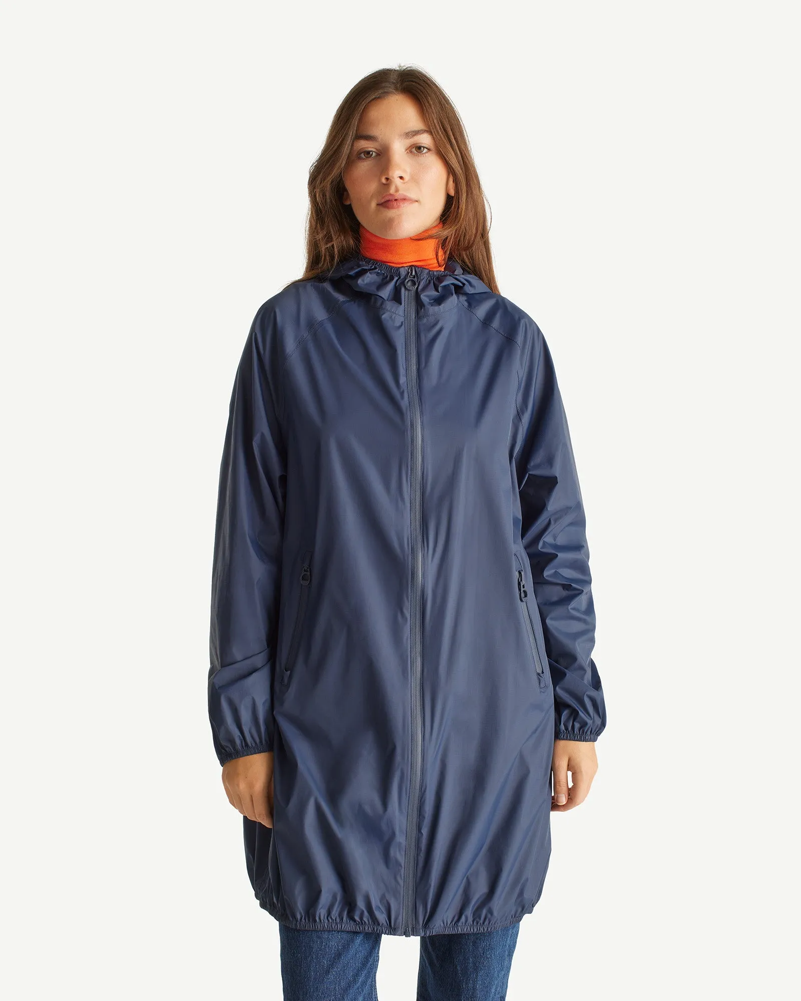 Imperméable long à capuche Marine Glendale