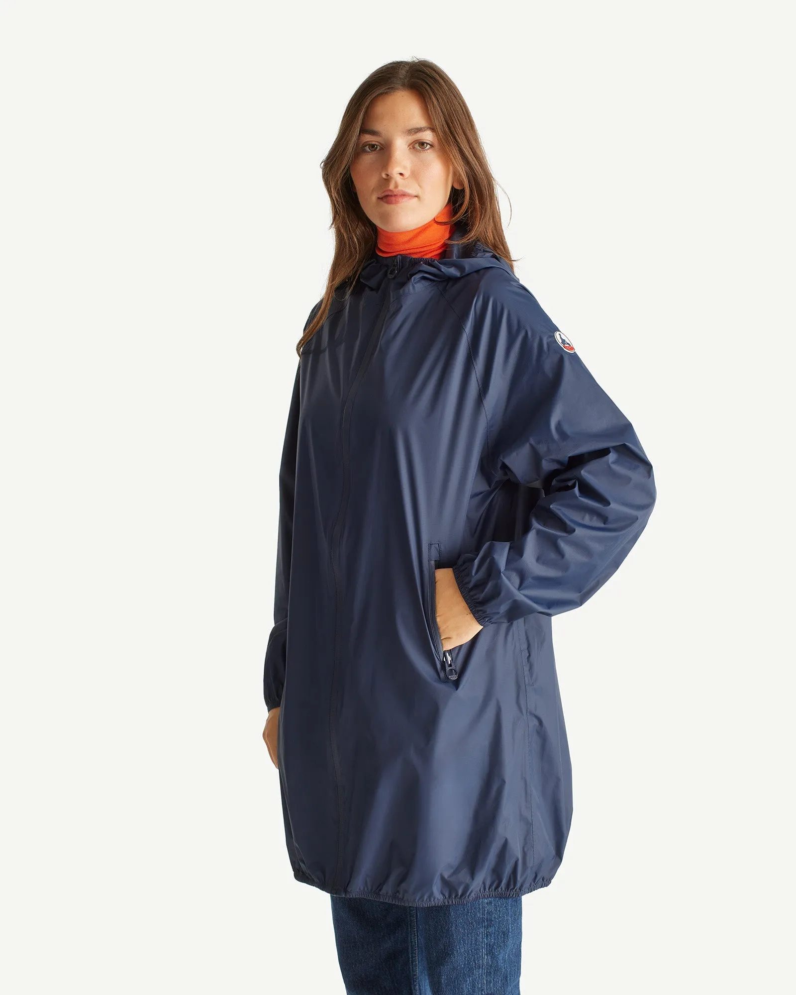 Imperméable long à capuche Marine Glendale