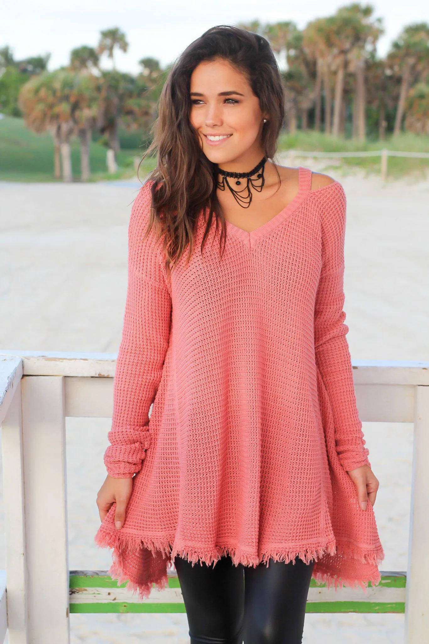 Indian Pink Tunic Sweater