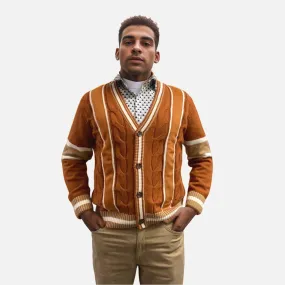 Inserch Caramel Cardigan Sweater SW901 - Men's Cozy Knitwear | Clearance