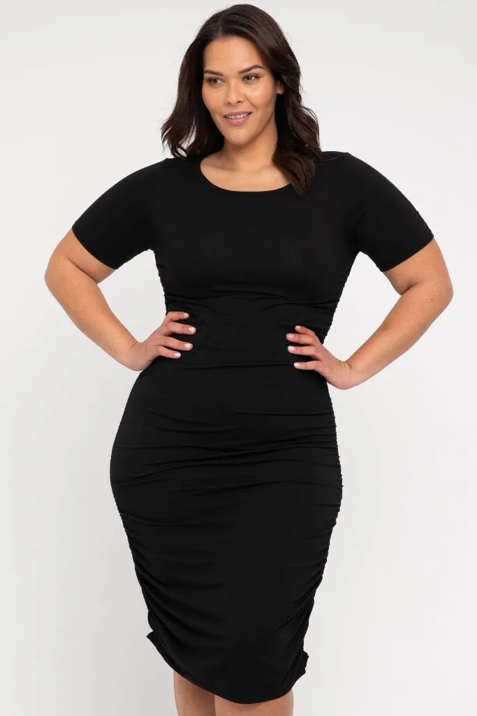 Jasper Ruched Dress - Black